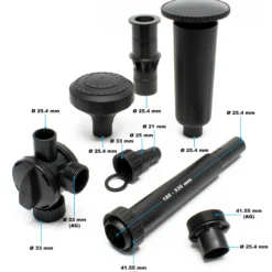 SunSun Springbrunnenaufsatz für JTP-Serie 1400R-4000R, Ersatzteil für Springbrunnenpumpe Teichpumpe, Gartenteich mit Springbrunnen