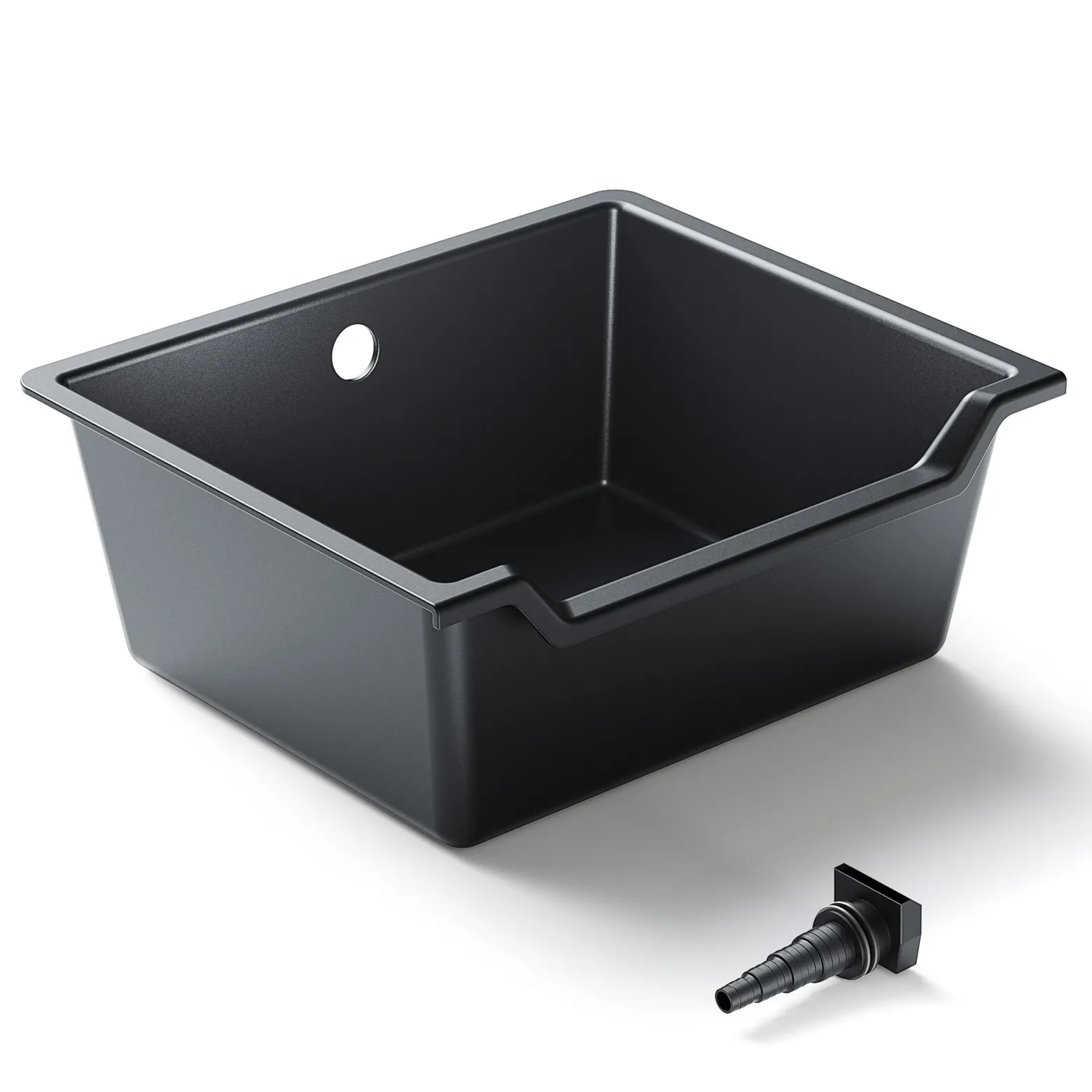 SunSun Wasserfall Garten Bachlaufschale mit 60 l Volumen inkl. Schlauchstufentülle, Teichschale für Wasserkaskaden, Teichwanne als Wasserspiel, Bachlauf und Überlauf