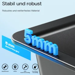 SunSun Wasserfall Garten Bachlaufschale mit 60 l Volumen inkl. Schlauchstufentülle, Teichschale für Wasserkaskaden, Teichwanne als Wasserspiel, Bachlauf und Überlauf