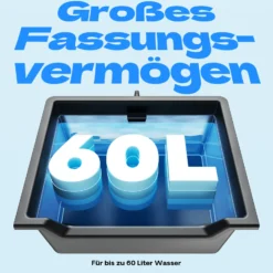 SunSun Wasserfall Garten Bachlaufschale mit 60 l Volumen inkl. Schlauchstufentülle, Teichschale für Wasserkaskaden, Teichwanne als Wasserspiel, Bachlauf und Überlauf