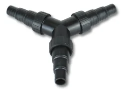 SunSun Y Verteiler 25/32/38mm (1" / 1 1/4" / 1 1/2") mit Stufentüllen zur Verbindung von z.B. Pumpen und Filtern für Teichpumpen und Wasserläufe
