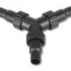 SunSun Y Verteiler 20/25mm (3/4" / 1") mit Stufentüllen zur Verbindung von z.B. Pumpen und Filtern für Teichpumpen und Wasserläufe