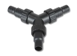 SunSun Y Verteiler 20/25mm (3/4" / 1") mit Stufentüllen zur Verbindung von z.B. Pumpen und Filtern für Teichpumpen und Wasserläufe