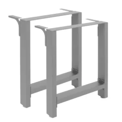 Tischkufen Tischbeine aus Vierkantprofilen 640x240x400 mm grau pulverbeschichtet Tischgestell Tischfüße