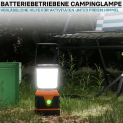 Toboli Batteriebetriebene Campinglampe mit 4 Leuchtmodi LED dimmbare Campingleuchte Outdoor Lampe Camping Licht Campinglaterne Zelt Lampe Batterie