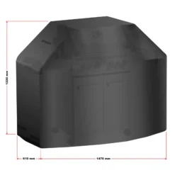 Toboli BBQ Grill Abdeckung 147x61x122cm schwarz Abdeckhaube wetterfest für verschiedene Grillmodelle