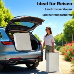 Toboli Campingtisch klappbar 180x60x70cm höhenverstellbar 54/61/70cm Klapptisch Aluminiumrahmen und Tischplatte aus MDF tragbarer Multifunktionstisch Buffettisch Camping Tisch Garten faltbar