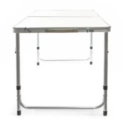 Toboli Campingtisch klappbar 120x60x70cm höhenverstellbar 54/61/70cm Klapptisch Aluminiumrahmen und Tischplatte aus MDF tragbarer Multifunktionstisch Buffettisch Camping Tisch Garten faltbar