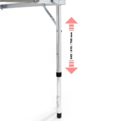 Toboli Campingtisch klappbar 120x60x70cm höhenverstellbar 54/61/70cm Klapptisch Aluminiumrahmen und Tischplatte aus MDF tragbarer Multifunktionstisch Buffettisch Camping Tisch Garten faltbar