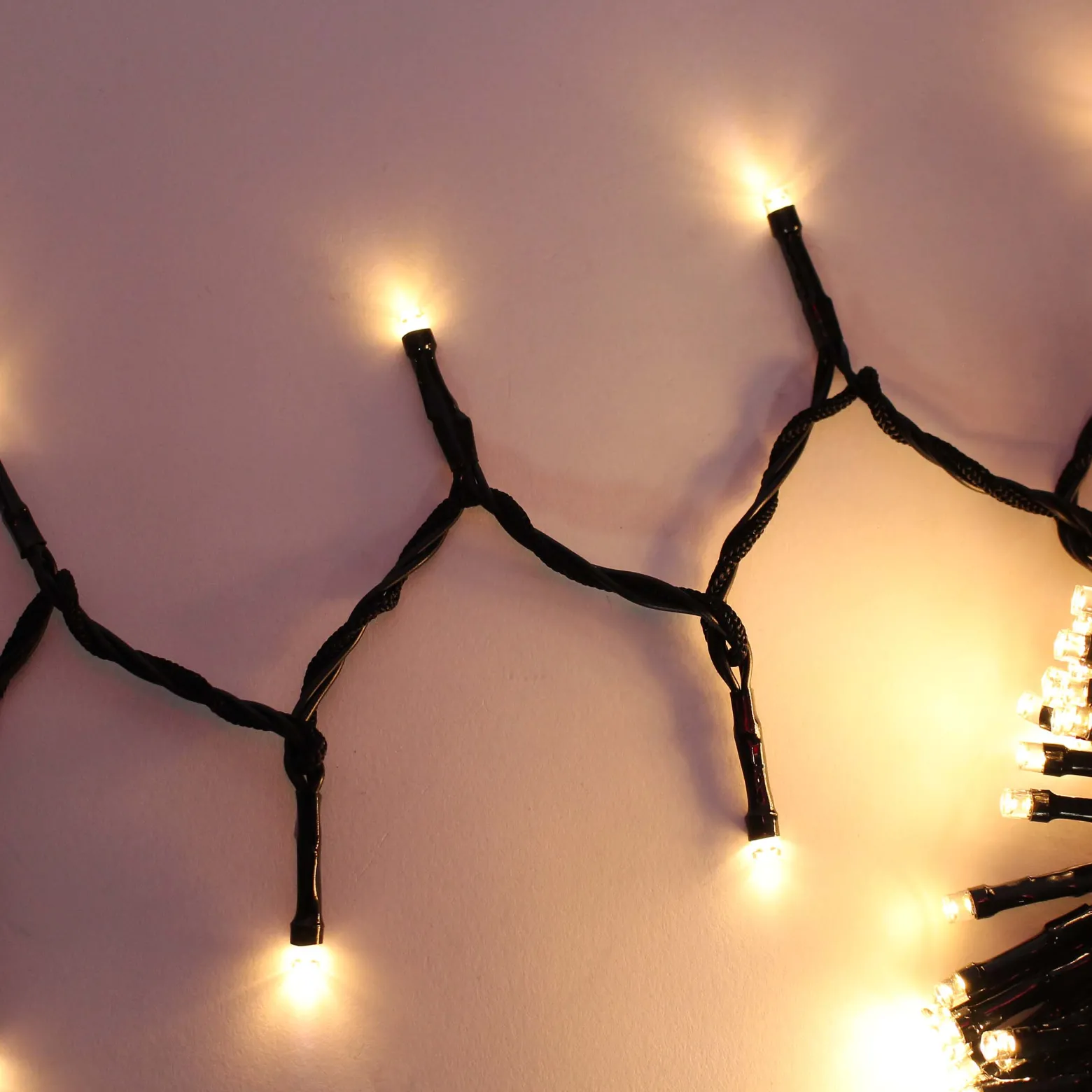 Toboli Christbaumbeleuchtung mit Ring 192 LEDs Warmweiß 6x2m Überwurf-Lichterkette Weihnachtsbaum