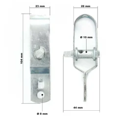Toboli Drahtspanner verzinkt 100er Set, Zaunspanner für Wildzaun, Gartenzaun, gegen Wildverbiss und für Schutz von Pflanzen und Beeten