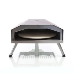 Toboli Gas Pizzaofen mit Pizzastein Ø330mm mit Drehfunktion tragbar für Garten und Outdoor geeignet