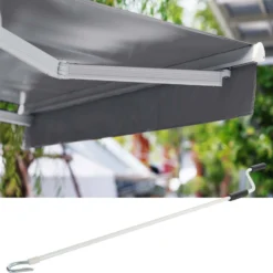 Toboli Gelenkarmmarkise 3,5x3 m Anthrazit Sonnenmarkise für Wandmontage Balkonmarkise mit UV-Schutz