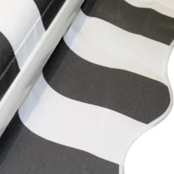 Toboli Gelenkarmmarkise 3x2,5m Anthrazit/Weiß Sonnenmarkise für Wandmontage Markise mit UV-Schutz