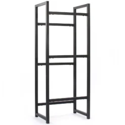 Toboli Getränkekistenregal für 3 Kästen, Kistenregal aus Stahl, 47 x 31 x 116 cm, 20kg pro Ebene