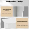 Toboli Heizkörperverkleidung weiß 152 x 19 x 82 cm, Heizkörperabdeckung aus MDF, Holzverkleidung für Heizkörper, Heizung stilvoll verkleiden