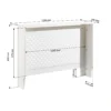 Toboli Heizkörperverkleidung weiß 112 x 19 x 82 cm, Heizkörperabdeckung aus MDF, Holzverkleidung für Heizkörper, Heizung stilvoll verkleiden