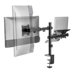 Toboli 2in1 Halterung für Monitor und Laptop Monitorhalter und Notebookhalter VESA 75x75/100x100
