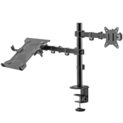Toboli 2in1 Halterung für Monitor und Laptop Monitorhalter und Notebookhalter VESA 75x75/100x100