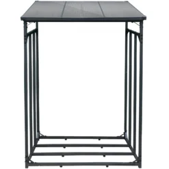 Toboli Kaminholzregal außen, bis 1500 kg Traglast, 133 x 83 x 185 cm für Outdoor, Metall mit Pulverbeschichtung, Feuerholzregal freistehend