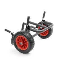 Toboli klappbarer Doppel Transportwagen bis 45 kg für SUP Board, Kanus und Kajaks, Surfwagen mit Polstern und abnehmbare PU-Räder, geräumiger SUP-Wagen 48 x 63 x 36 cm, SUP-Trolley aus Aluminium