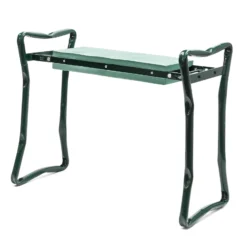 Toboli Kniestuhl für Garten, Kniehocker bis 150 kg, Kniehocker mit zwei Taschen, Kniebank mit gepolsterter Fläche, Gartenhocker zum Knien und Sitzen