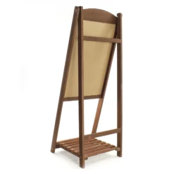 Toboli Kundenstopper Holz 42x112cm Gehwegaufsteller mit Kreidetafel und Blumenregal als Werbetafel