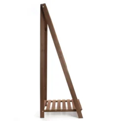 Toboli Kundenstopper Holz 42x112cm Gehwegaufsteller mit Kreidetafel und Blumenregal als Werbetafel