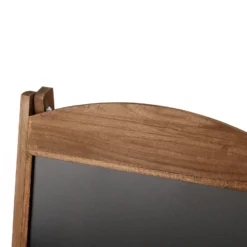 Toboli Kundenstopper Holz 42x112cm Gehwegaufsteller mit Kreidetafel und Blumenregal als Werbetafel