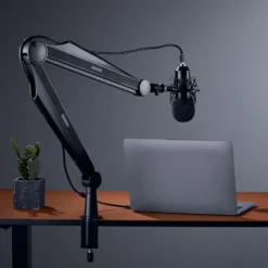 Toboli Mikrofonarm 80cm Gelenkarm Tischhalterung für 3/8" und 5/8" Mikrofone für Studio und Zuhause
