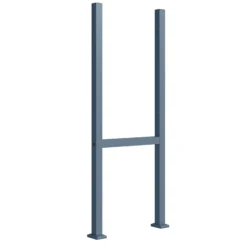 Toboli Paketbox Ständer Anthrazit 610 x 115 x 1500 mm, Standfuß mit 2 Pfosten für Briefkasten Paketkasten Mailbox, Briefkastenständer aus Stahl für Standbriefkasten