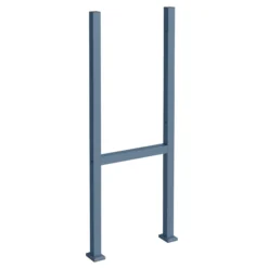 Toboli Paketbox Ständer Anthrazit 610 x 115 x 1500 mm, Standfuß mit 2 Pfosten für Briefkasten Paketkasten Mailbox, Briefkastenständer aus Stahl für Standbriefkasten
