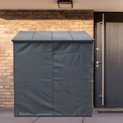 Toboli Schutzhülle S 138 x 137 cm für Kaminholzregal, Hülle mit Vorderwand und Rückwand, Wetterschutz aus robustem Polyester