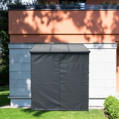 Toboli Schutzhülle S 138 x 137 cm für Kaminholzregal, Hülle mit Vorderwand und Rückwand, Wetterschutz aus robustem Polyester