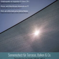 Toboli Sonnensegel Dreieck 4,2x4,2x6m Windfester Sonnenschutz UV 30+ für Garten, Terrasse und Balkon