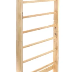 Toboli Sprossenwand in Holzoptik 195 cm, Sproßenwand bis 150 kg, Turnwand für Kinder und Erwachsene, Kletterwand für Kinderzimmer und Fitnessraum