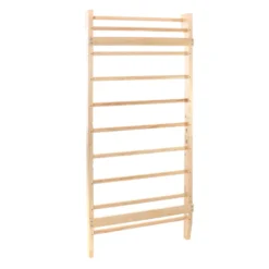 Toboli Sprossenwand in Holzoptik 195 cm, Sproßenwand bis 150 kg, Turnwand für Kinder und Erwachsene, Kletterwand für Kinderzimmer und Fitnessraum