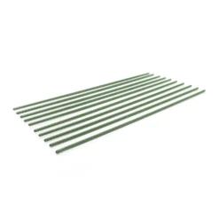 Toboli 10x Pflanzstäbe grün 120 cm Ø 11 mm Rankstäbe aus Metall und Kunststoff, Pflanzstangen für Tomaten und Kletterpflanzen