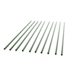 Toboli 10x Pflanzstäbe grün 120 cm Ø 11 mm Rankstäbe aus Metall und Kunststoff, Pflanzstangen für Tomaten und Kletterpflanzen