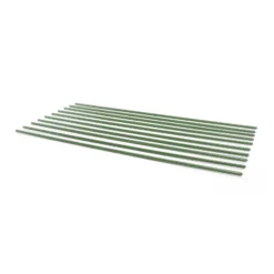 Toboli 10x Pflanzstäbe grün 150 cm Ø 11 mm Rankstäbe aus Metall und Kunststoff, Pflanzstangen für Tomaten und Kletterpflanzen