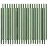 Toboli 40x Pflanzstäbe grün 150 cm Ø 11 mm Rankstäbe aus Metall und Kunststoff, Pflanzstangen für Tomaten und Kletterpflanzen