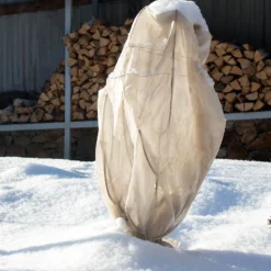 Toboli 2x Winterschutz für Pflanzen 80 x 100 cm, 70 g/m² Frostschutz aus Vlies, Pflanzenschutzhaube für Winter, UV-beständig, waschbar, mit Kordel