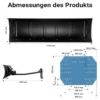 Universal Schneeschild 120x40 cm verstellbar für Rasentraktor Schneepflug Schneeschieber