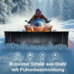 Universal Schneeschild 120x40 cm verstellbar für Rasentraktor Schneepflug Schneeschieber