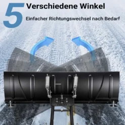 Universal Schneeschild 120x40 cm verstellbar für Rasentraktor Schneepflug Schneeschieber