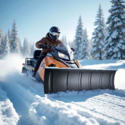 Universal Schneeschild 120x40 cm verstellbar für Rasentraktor Schneepflug Schneeschieber