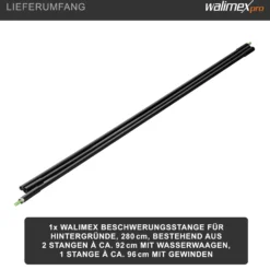 Walimex Beschwerungsstange für Hintergründe 280 cm