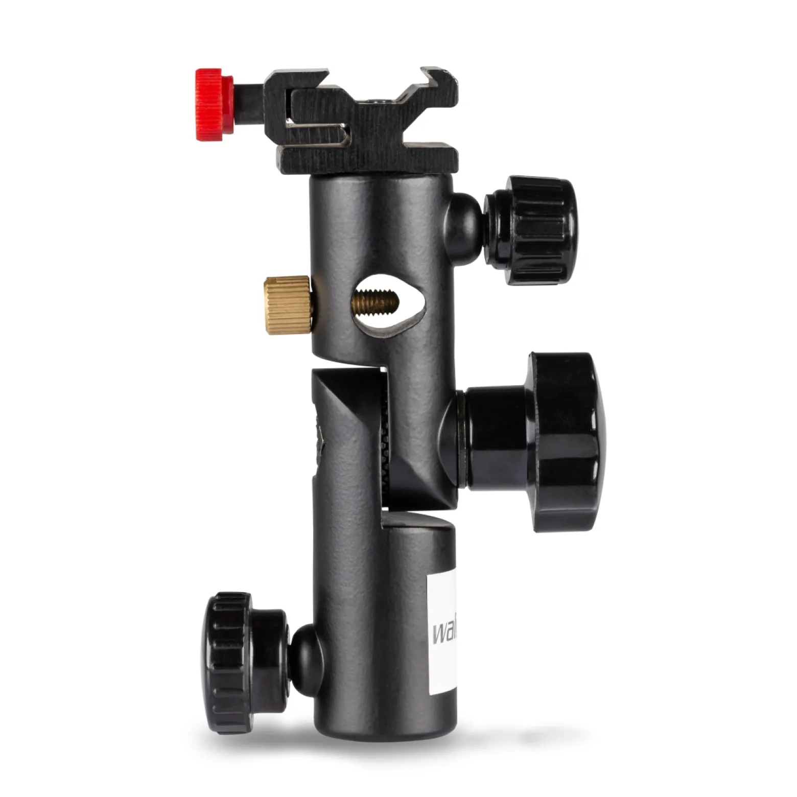 Walimex Blitzhalter und Schirmhalter - 120 x 67 x 35 mm - aus Metall - neigbar von -90°-+90° - mit Blitzschuh und Spigot Aufnahmen - Halterung für Kamera Foto Studio