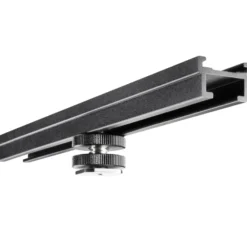 Walimex Blitzschiene Verlängerungsschiene - Länge 30 cm, um 360° drehbar - Beidseitige Blitzschuh Halterung - mit 1/4" Gewinde - für Magic Arm, Videoleuchte, Mikrofone, Stativ