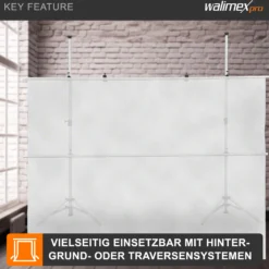 Walimex Diffusor Stoff 3 x 3 m, transparenter Lichtformer für weiches, diffuses Licht, hitzebeständig, als Fotohintergrund nutzbar, ideal für Fotostudio